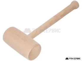 Киянка деревянная Ø60, 300 г, круглый боёк