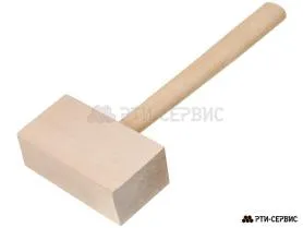Киянка деревянная 75х55 мм, 600 г, прямоугольный боёк - фото 1