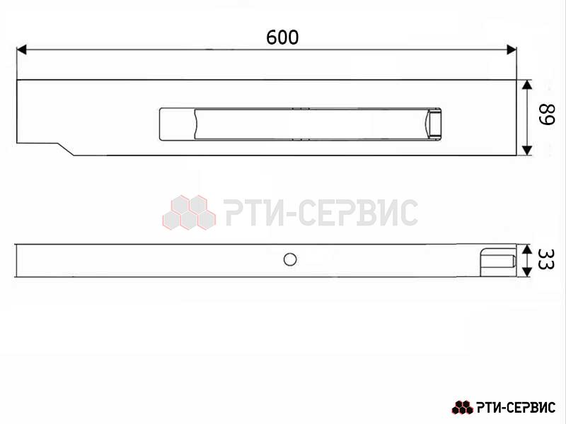 Замок борта алюминиевый 600 мм (левый) (ручка нержавейка) - фото 4