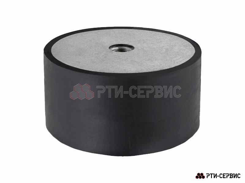 Резинометаллический буфер (аналог K0569.07504055 KIPP) D-75, H-40 с 2х стор. внутренней резьбой M12 - фото 1
