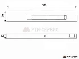 Замок борта алюминиевый 600 мм (левый) с заглушкой - фото 3